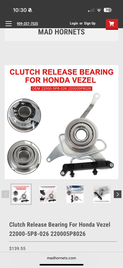 Clutch Release Bearing Honda Vezel New