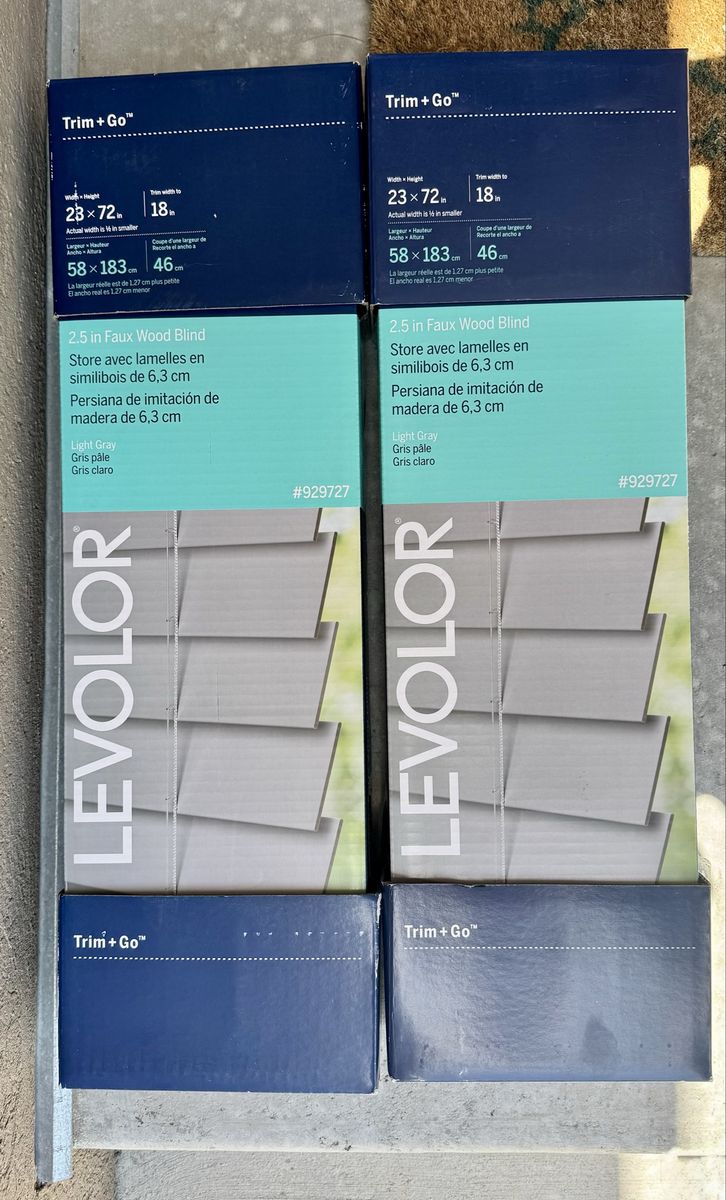 2 Levolor 2.5 Blinds - Light Gray Trim + Go™