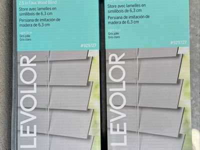 2 Levolor 2.5 Blinds - Light Gray Trim + Go™