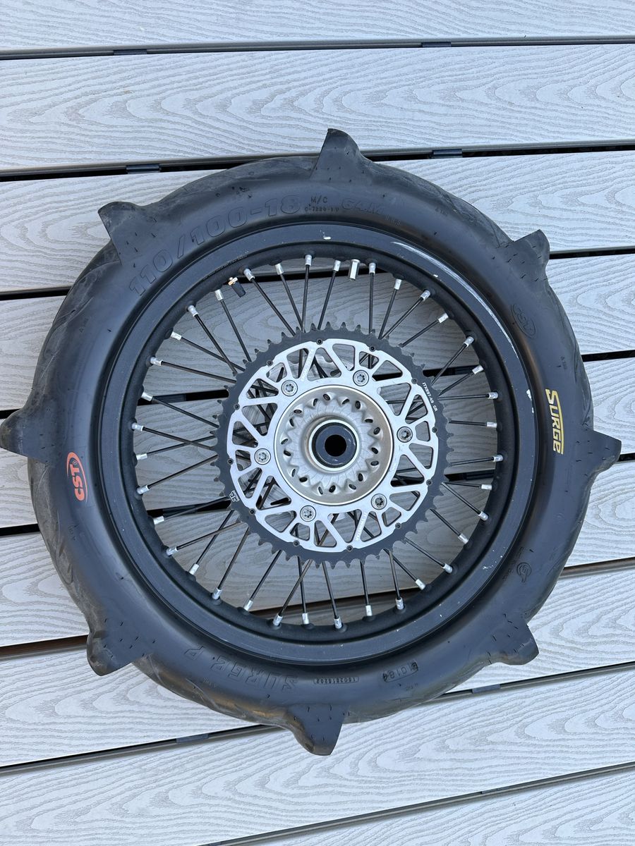 KTM 450 or 300 Complete Wheel, Paddle Tire