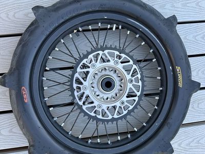 KTM 450 or 300 Complete Wheel, Paddle Tire