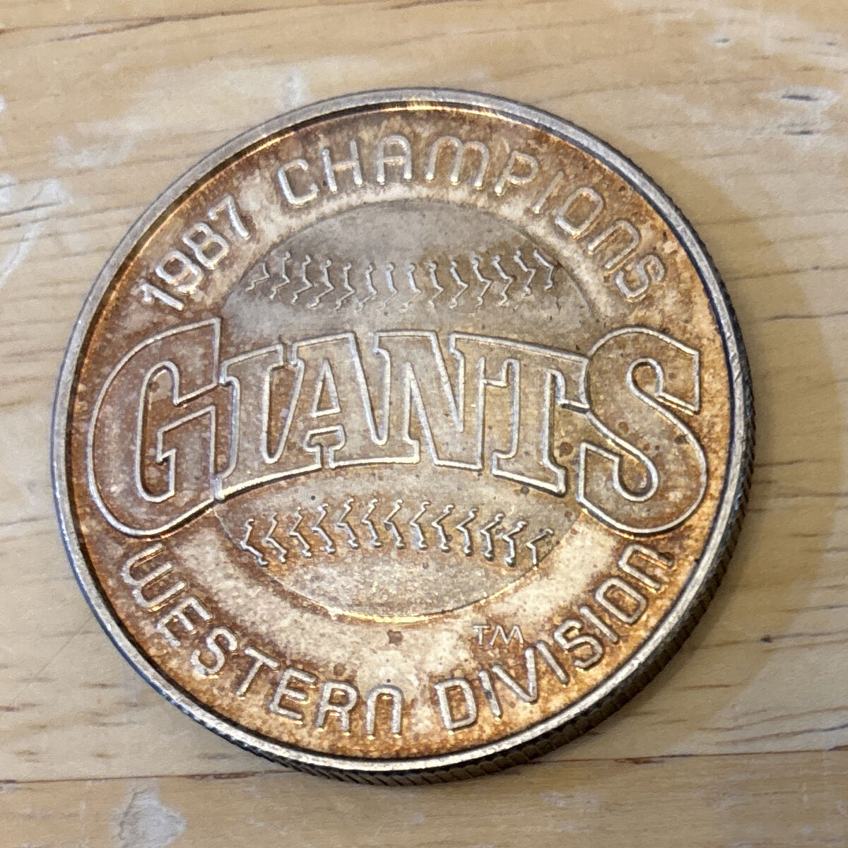 1oz .999 Silver S.F. 1987 Western Champions.