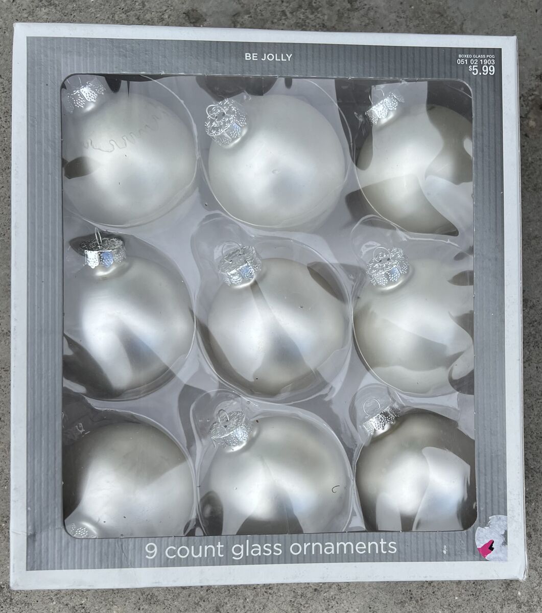 Silver Christmas tree ornaments