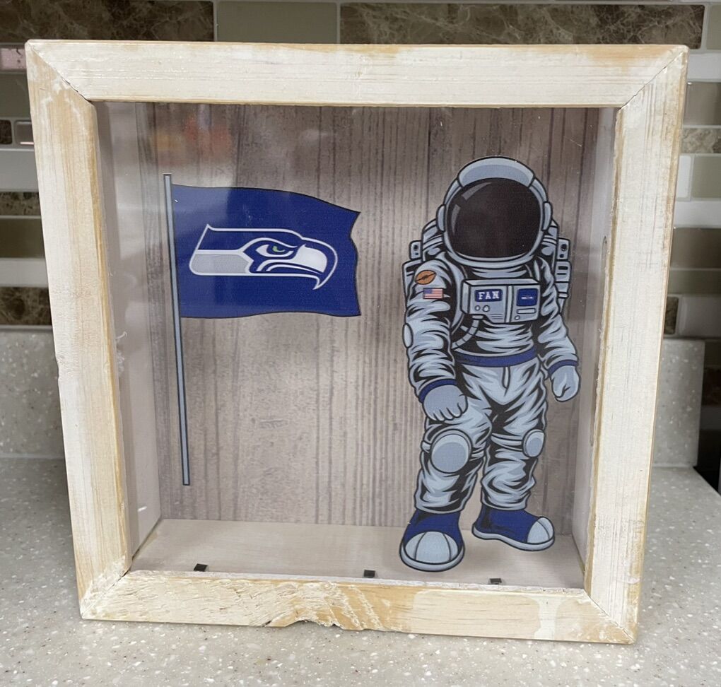 Seattle Seahawks Astronaut Shawdow Box