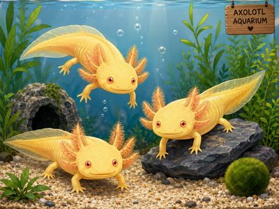 Golden Albino Axolotls