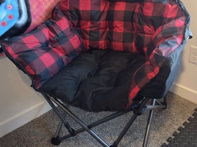 Big Daddy Plush Foldable Camping Chair with Carry Bag