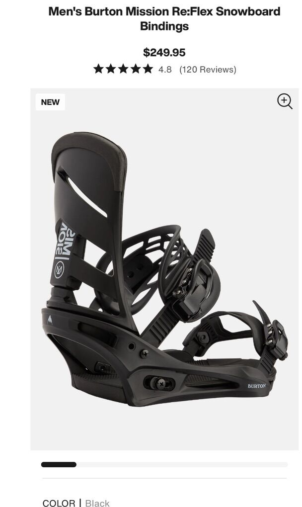 New Burton Mission Snowboard Bindings Black