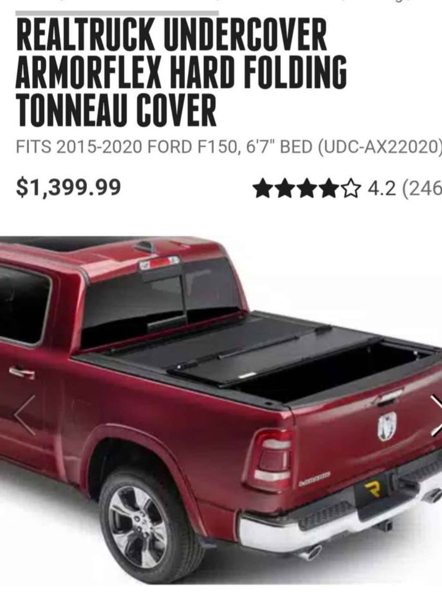 Hard Folding Truck Bed Tonneau Cover for 2015-2020 Ford F-150 with 6.5' bed