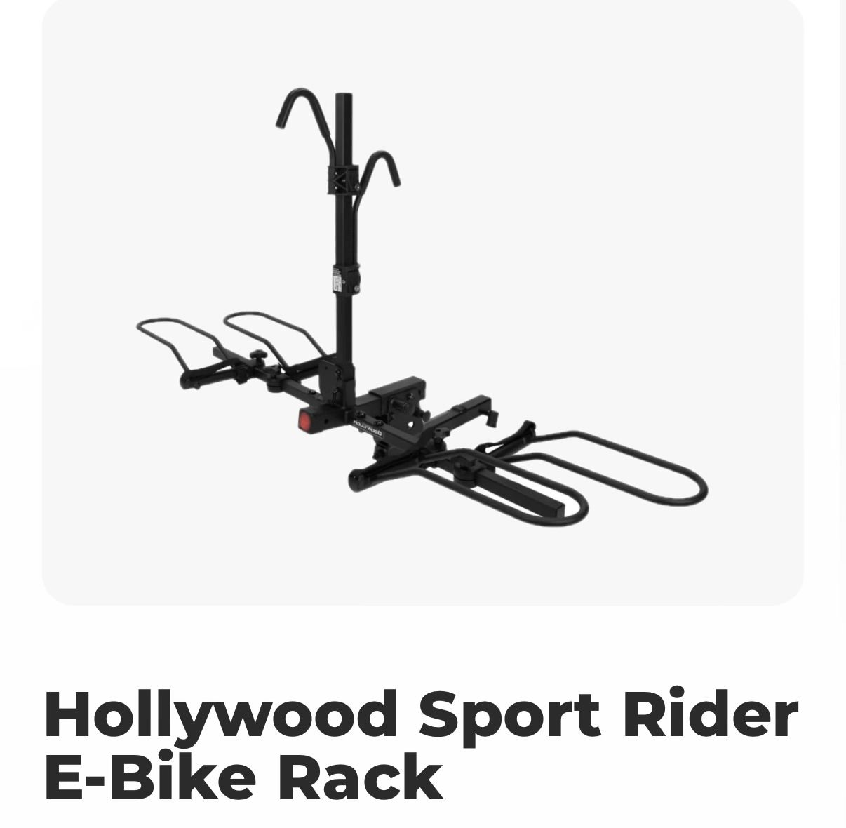 Hollywood Racks Sport Rider E-Bike Rack with Swing-Away Hitch & Trike Adapter