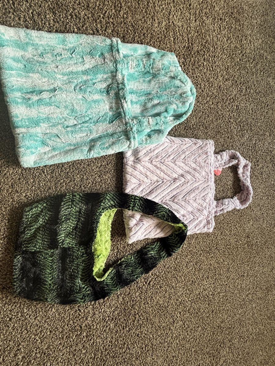 Minky blankets and purses 