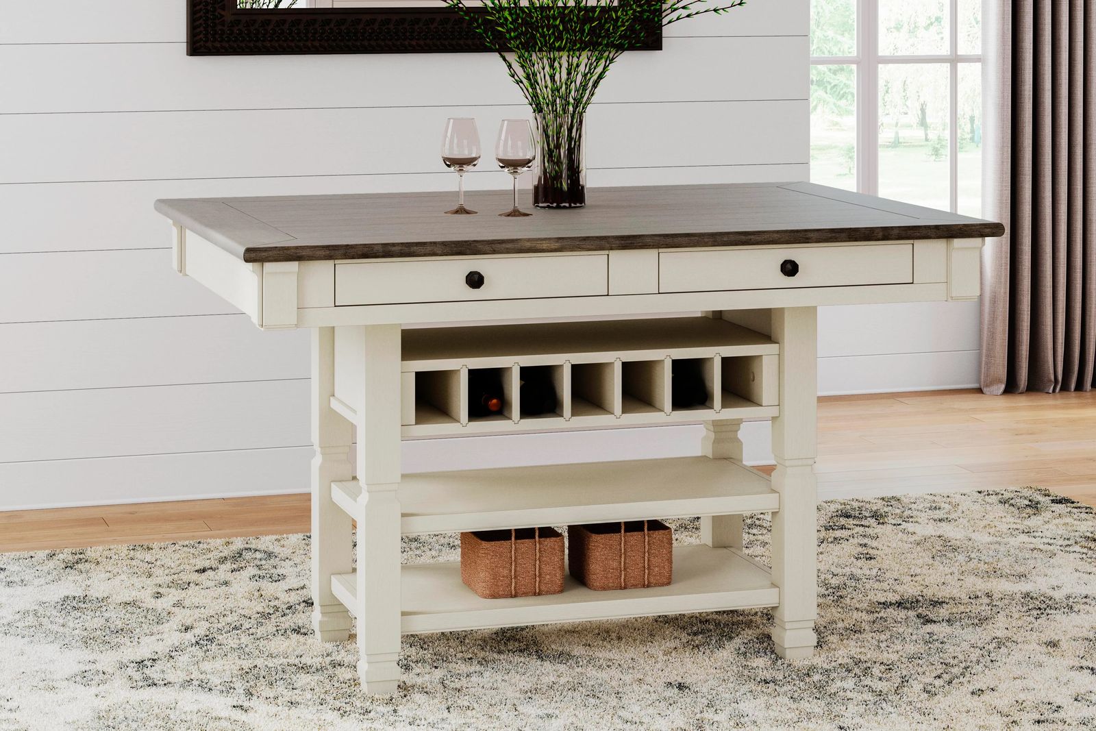 Used Bolanburg Counter Height Dining Table with Drawers (Ashley Furniture)