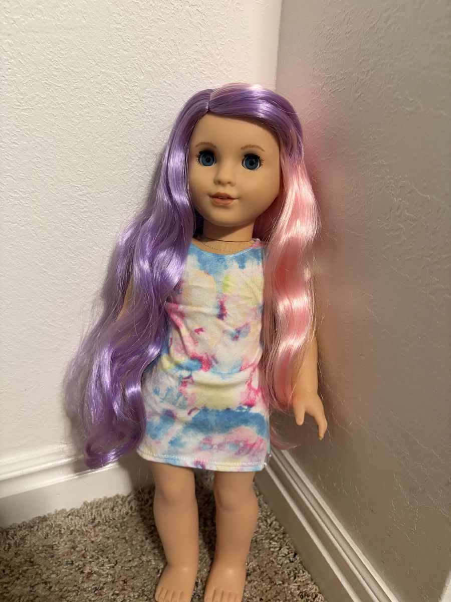 American Girl Doll with Long Purple and Pink Hair-Truly Me #116