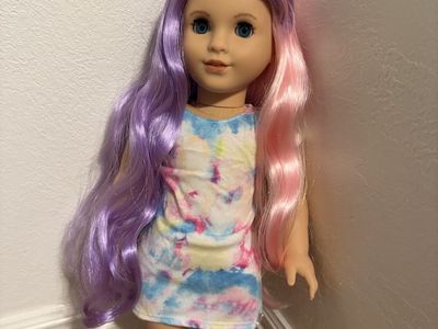 American Girl Doll with Long Purple and Pink Hair-Truly Me #116