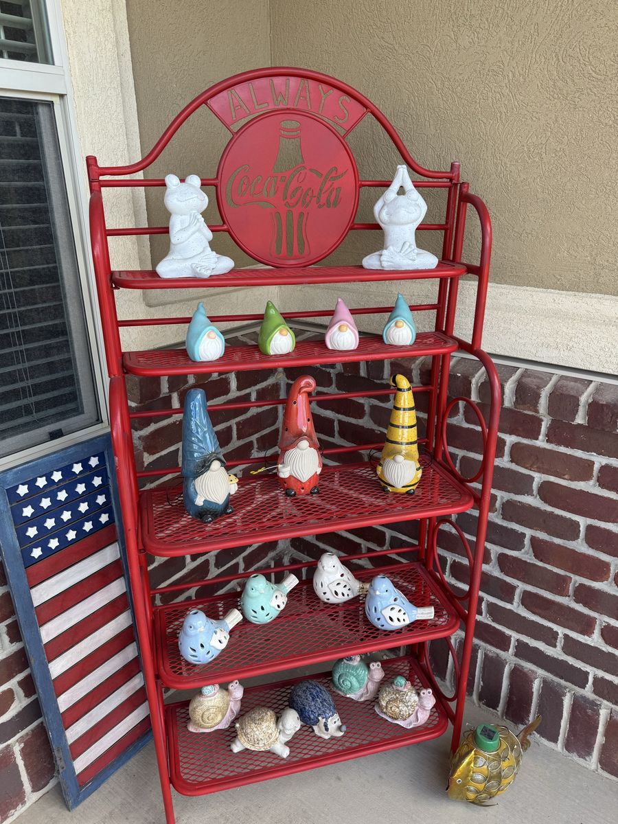 Coca Cola Bakers Rack And BIstro Set