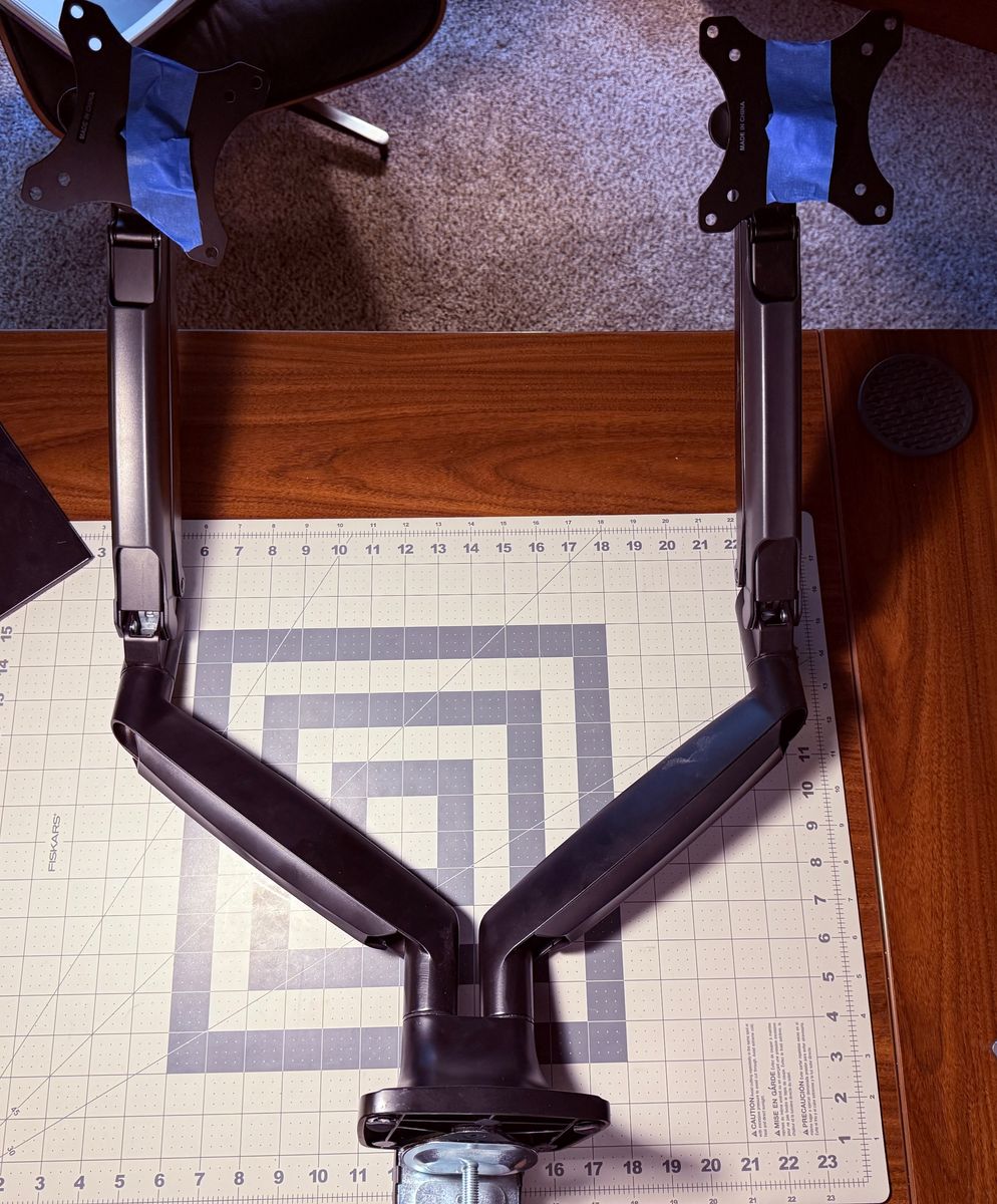 Dual Monitor Desk Mount Adjustable Arms