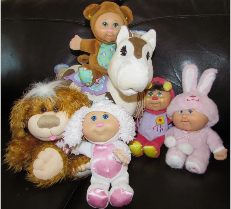 Cabbage Patch Kids Lot of 6: Animal Themed Dolls & Pets Horse Dog L@@K