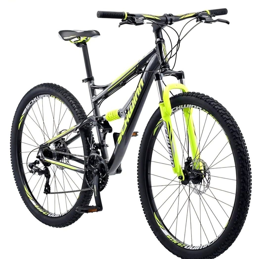 Schwinn Traxion Mountain Bike for Adult Men Women, 29-Inch Wheels, Full Suspension, 24-Speed Shimano Drivetrain, Trigger Shifter