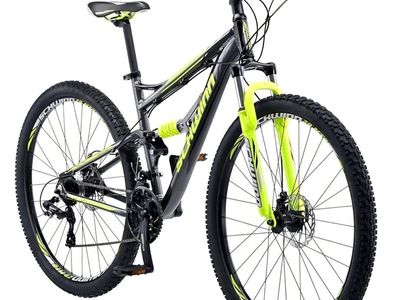 Schwinn Traxion Mountain Bike for Adult Men Women, 29-Inch Wheels, Full Suspension, 24-Speed Shimano Drivetrain, Trigger Shifter