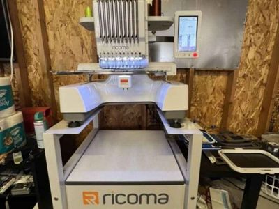 Ricoma EM-1010 Single-Head 10-Needle Commercial Embroidery Machine w/ Hoops & Accessories