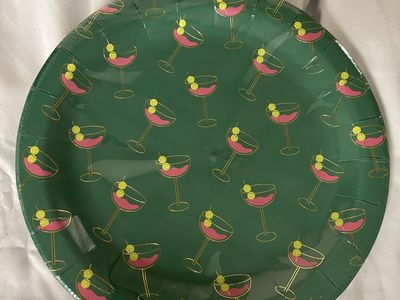 Celebrate Spring Cocktail Court Dinner Plates, 9 in, 10 pc - Green Martini Design