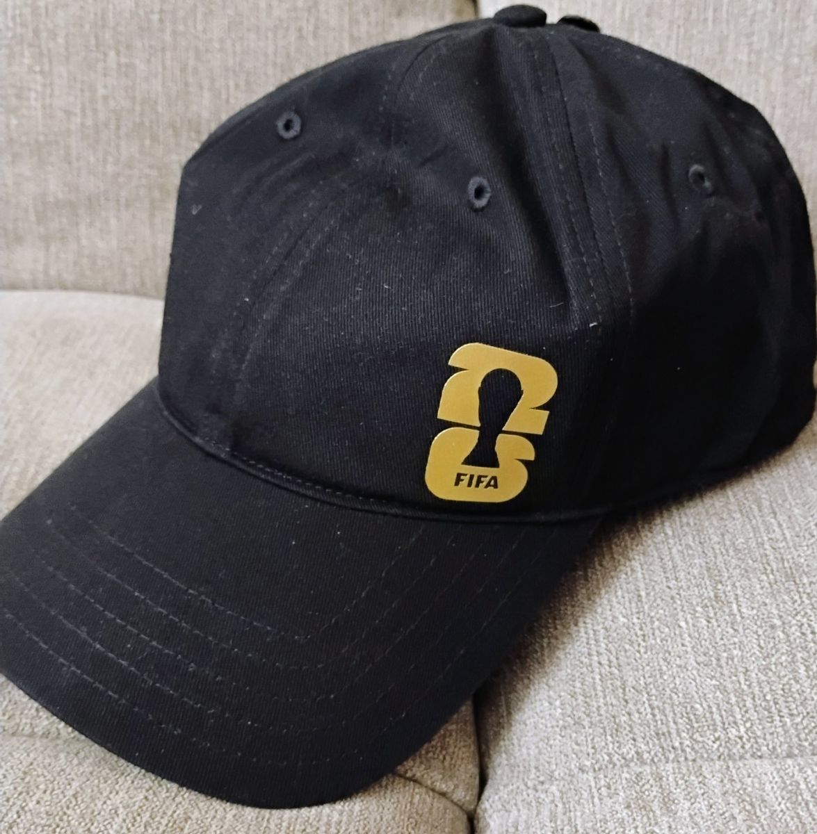 adidas FIFA World Cup 2026 Black Gold Logo Ball Cap Hat NWT