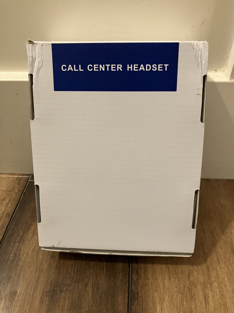 Black Call Center Headset 3.5mm Jack