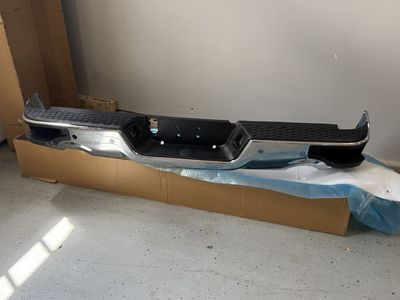 Dodge Ram 1500 Chrome Rear Bumper Assembly 2009-2023 with Sensor Holes
