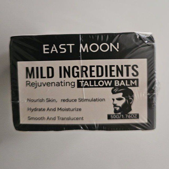 East Moon Rejuvenating Tallow Balm for Men - Mild Ingredients, Hydrating, 50g/1.76oz