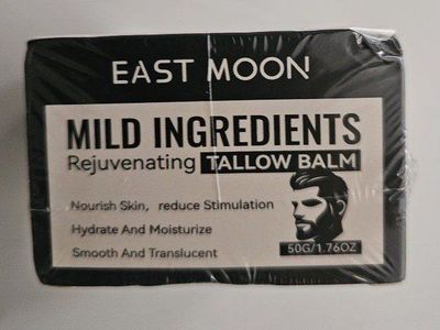 East Moon Rejuvenating Tallow Balm for Men - Mild Ingredients, Hydrating, 50g/1.76oz