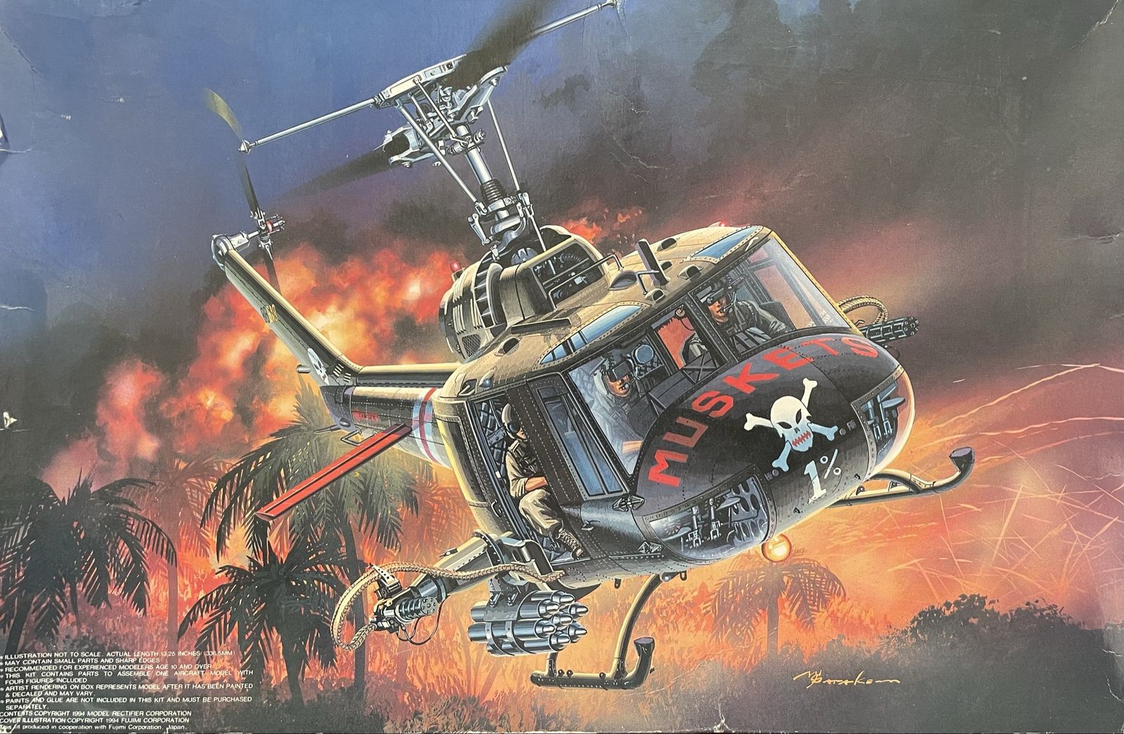 MRC 1/35 UH-1C HUEY GUNSHIP MODEL