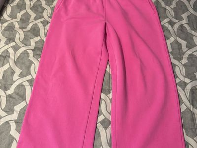 Gap Wide Leg Drawstring Sweatpants Standout Pink Medium