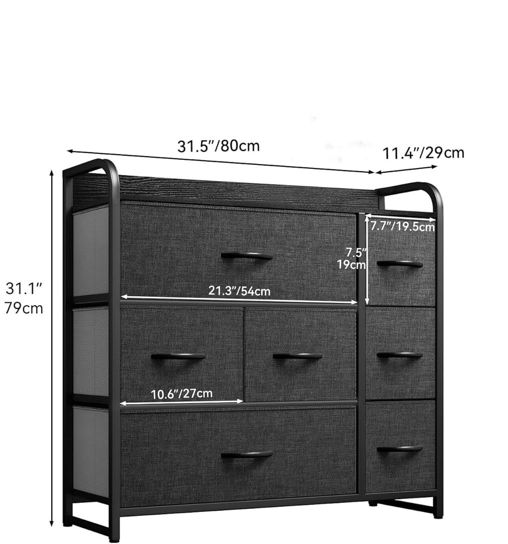 VITAHOME Fabric Dresser with 7 drawers