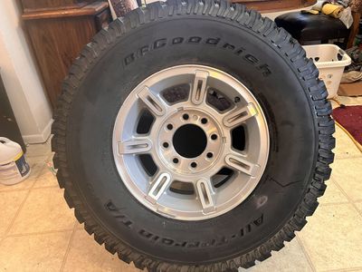 Bf Goodrich tire 17’ rim and 35’ tire both new never used