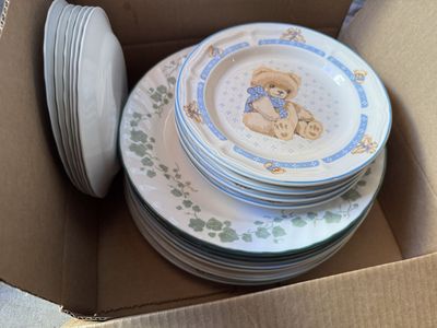 20 Tienshan and Corelle Kitchen Plates