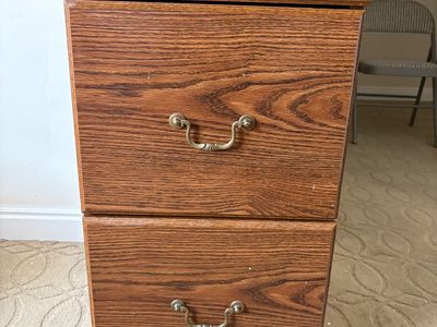 Two Drawer Wood Filing Drawers/Cabinet