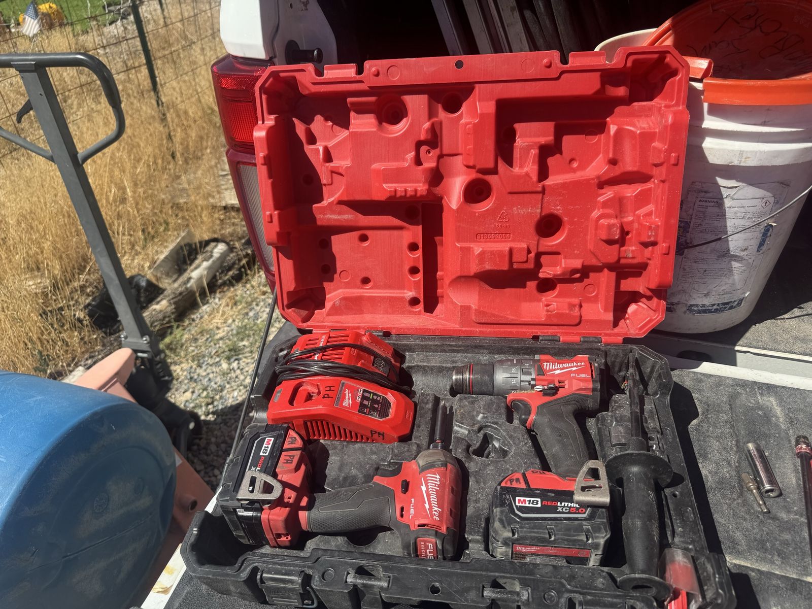 Milwaukee M18 Fuel Drill and Impact Driver Combo Kit with Case and Batteries