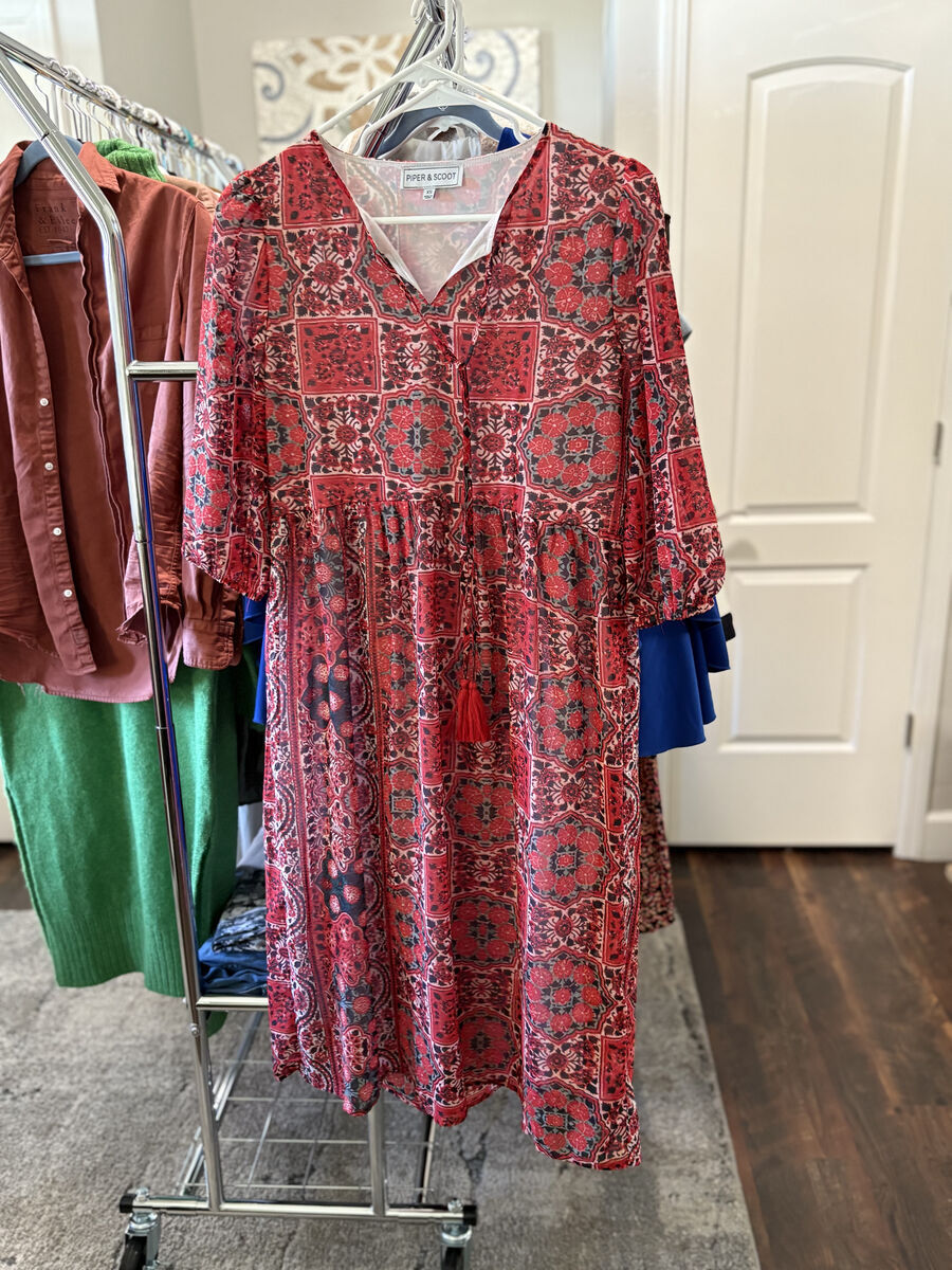 PIPER & SCOOT midi red dress women size XS $20 cash/venmo in Draper