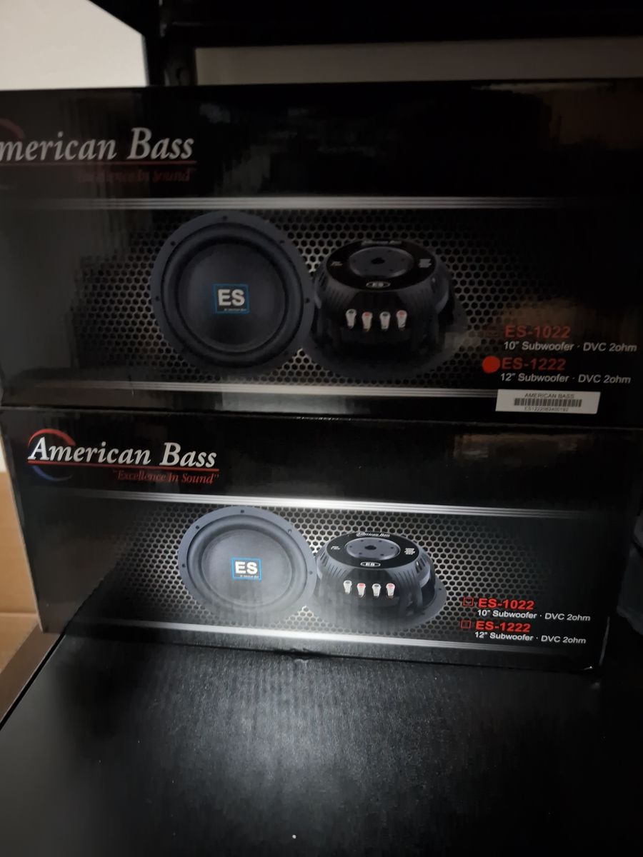 American Bass ES12 shallow mount subwoofer New in box.