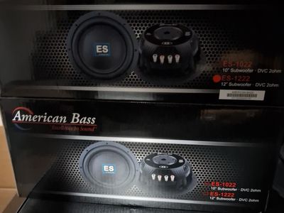 American Bass ES12 shallow mount subwoofer New in box.
