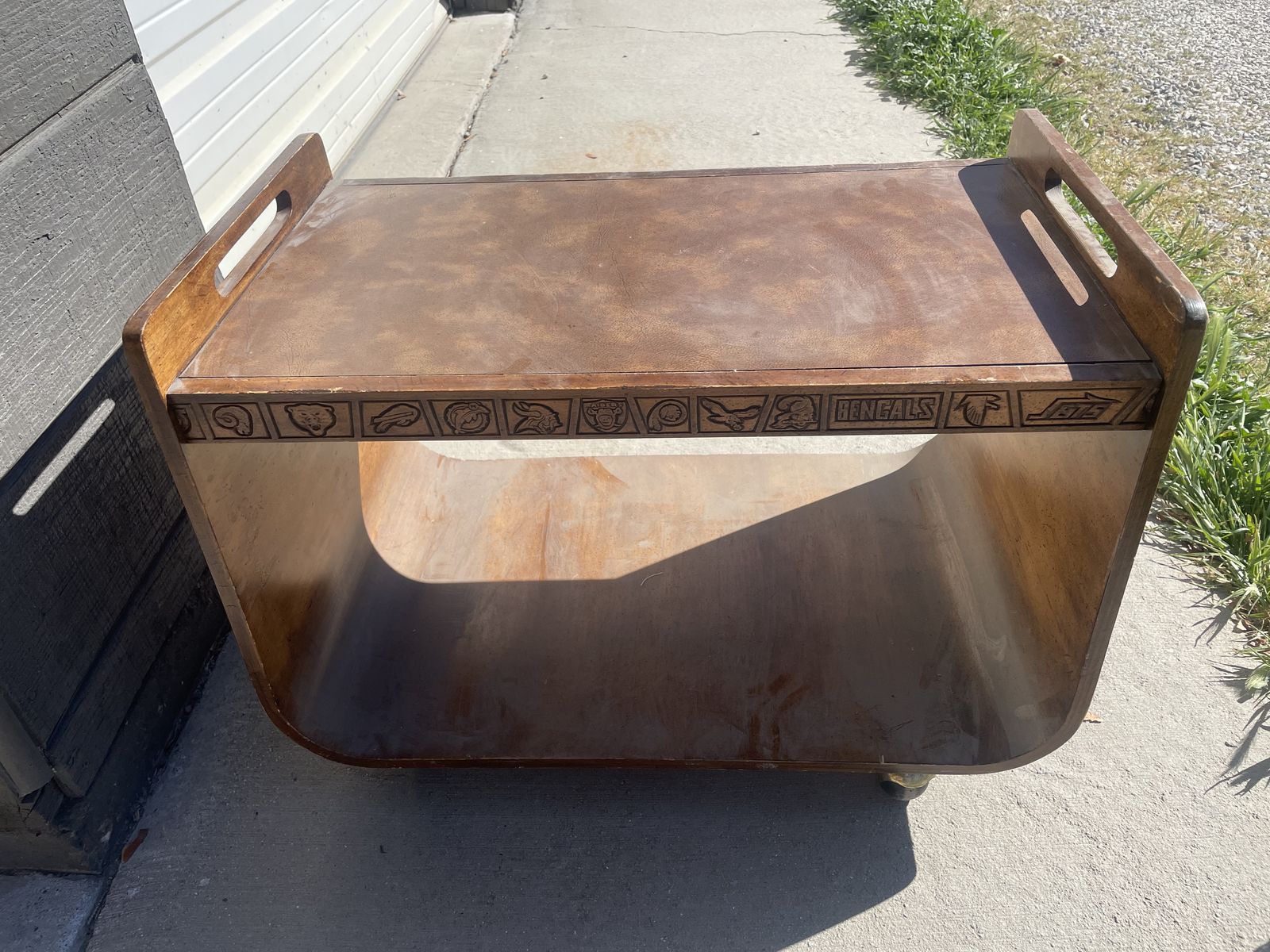 Vintage NFL Rolling Cart