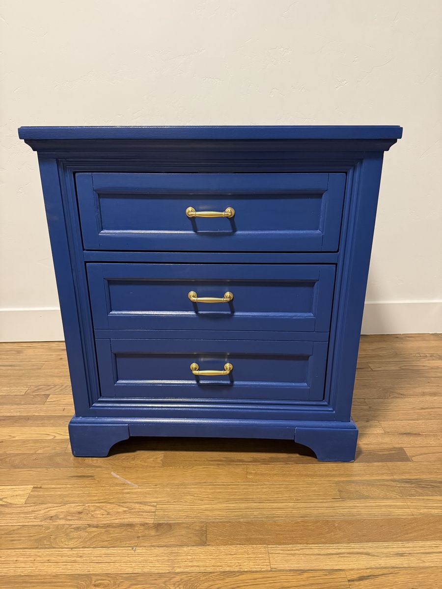 Cute blue nightstand/dresser!