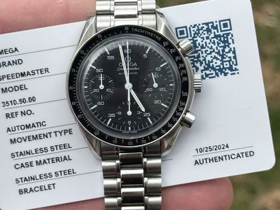 Omega Speedmaster Reduced 3510.50 Chronograph 39mm Automatic Watch Black