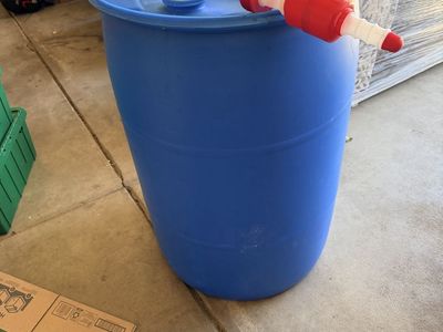 55 Gallon Water Storage Barrel with Pump