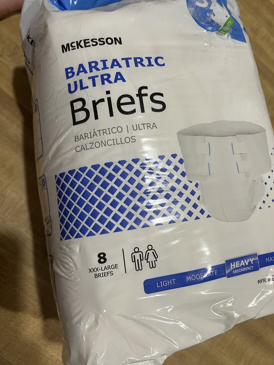 McKesson Bariatric Ultra Briefs XXX-Large - 8 Count, Heavy Absorbency