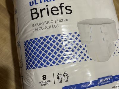 McKesson Bariatric Ultra Briefs XXX-Large - 8 Count, Heavy Absorbency