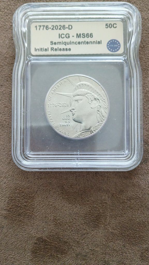 2026-D Semiquincentennial 50C Half Dollar ICG MS66 Initial Release