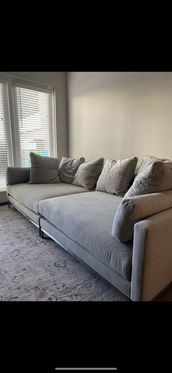 Z Gallerie Ventura Velvet Couch For Sale