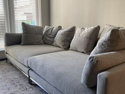 Z Gallerie Ventura Velvet Couch For Sale