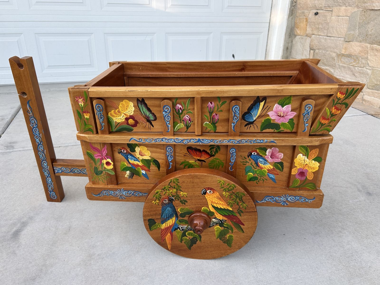 Vintage Joaquín Chaverri hand painted Cart