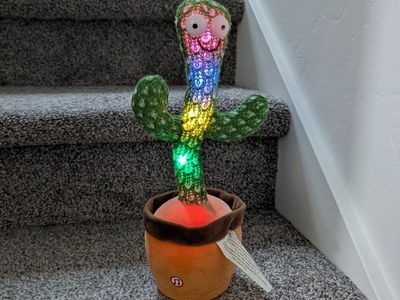 Dancing and Talking Cactus Plush Toy with LED Lights and Music